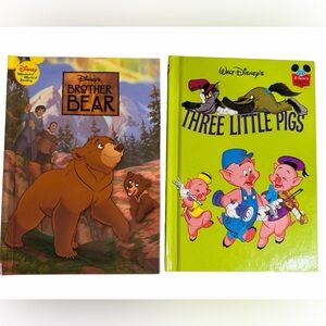 2 BRAND NEW Disney Hardback Books including Brother Bear & The Three Little Pigs